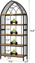 74.8-Inch Tall 5-Tier Bookshelf Organizer Storage Unit