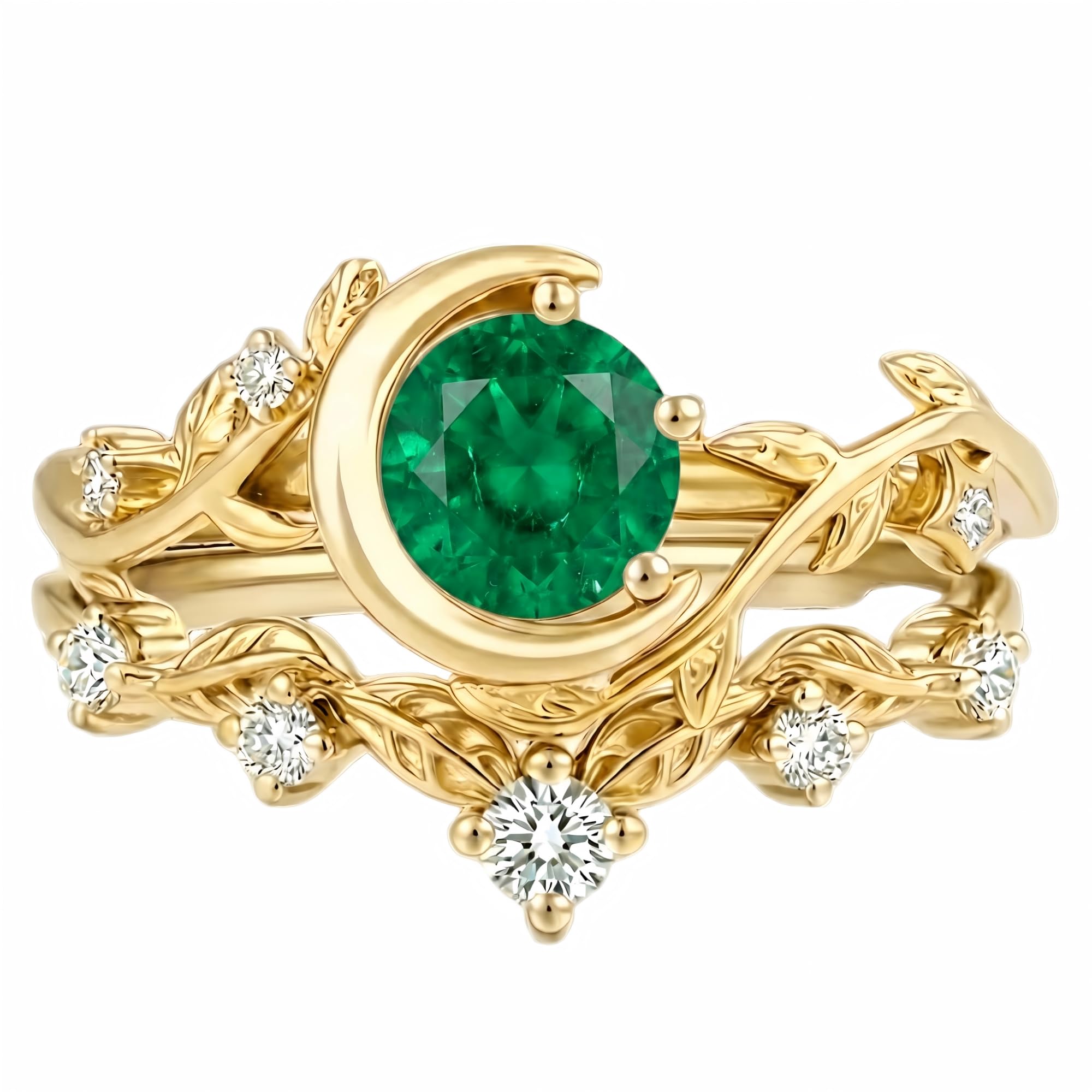 Emerald Ring For Women One To Three Carat In 10K 14K Or 18K Gold May Birthstone Wedding Promise Ring Free Engraving
