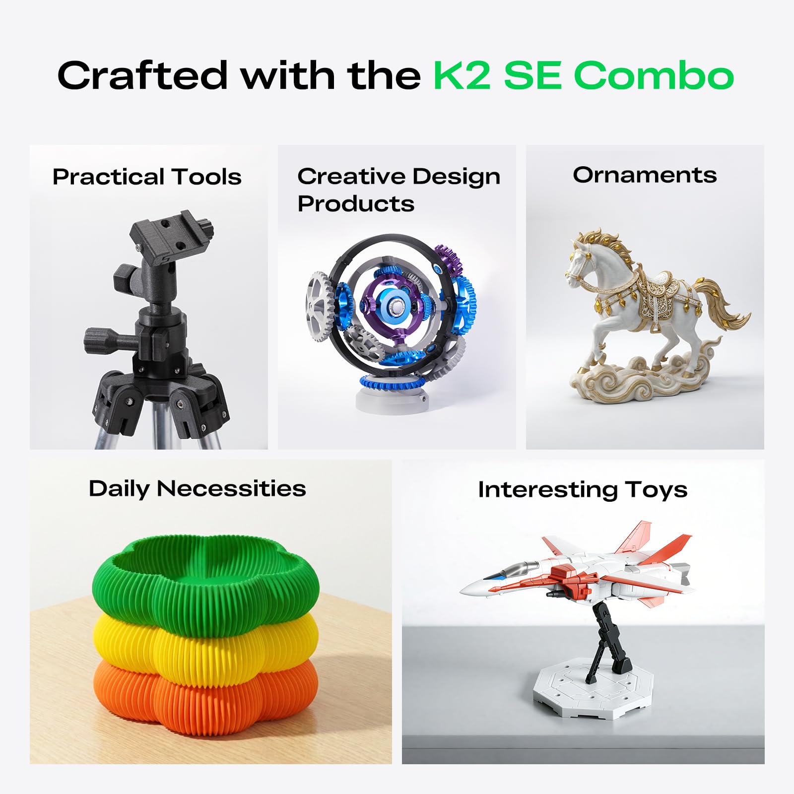 Creality K2 SE 3D Printer, 500mm/s High-Speed Printing, Support Multi Color 3D Printing Needs CFS, Solid Metal Build, Auto Leveling, Direct Drive Extruder, Quick-Swap Nozzle, 220×215×245mm Print Size
