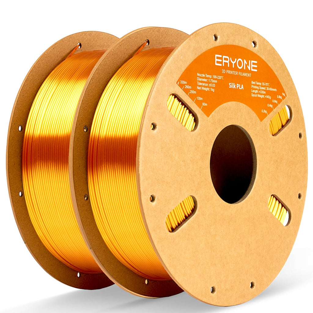 ERYONE Silk Tri Color PLA Filament 3D Printer 1.75mm +/- 0.03mm, Multicolor Filament Tricolor PLA Bundle 2KG Cardboard Spool, Red Blue Green