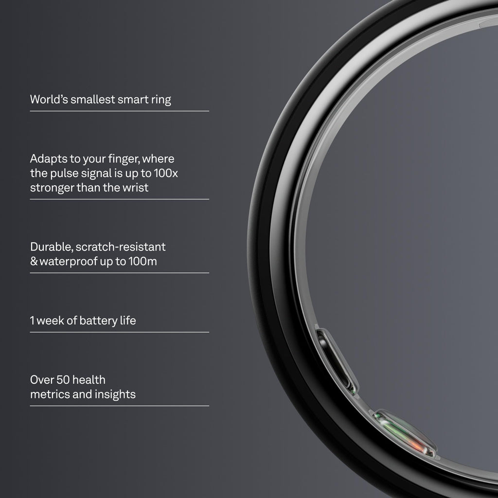 Oura Ring World’s Smallest Smart Ring - Sleep, Activity, Health, AI Advisor, Size Before You Buy, Android & iOS Compatible
