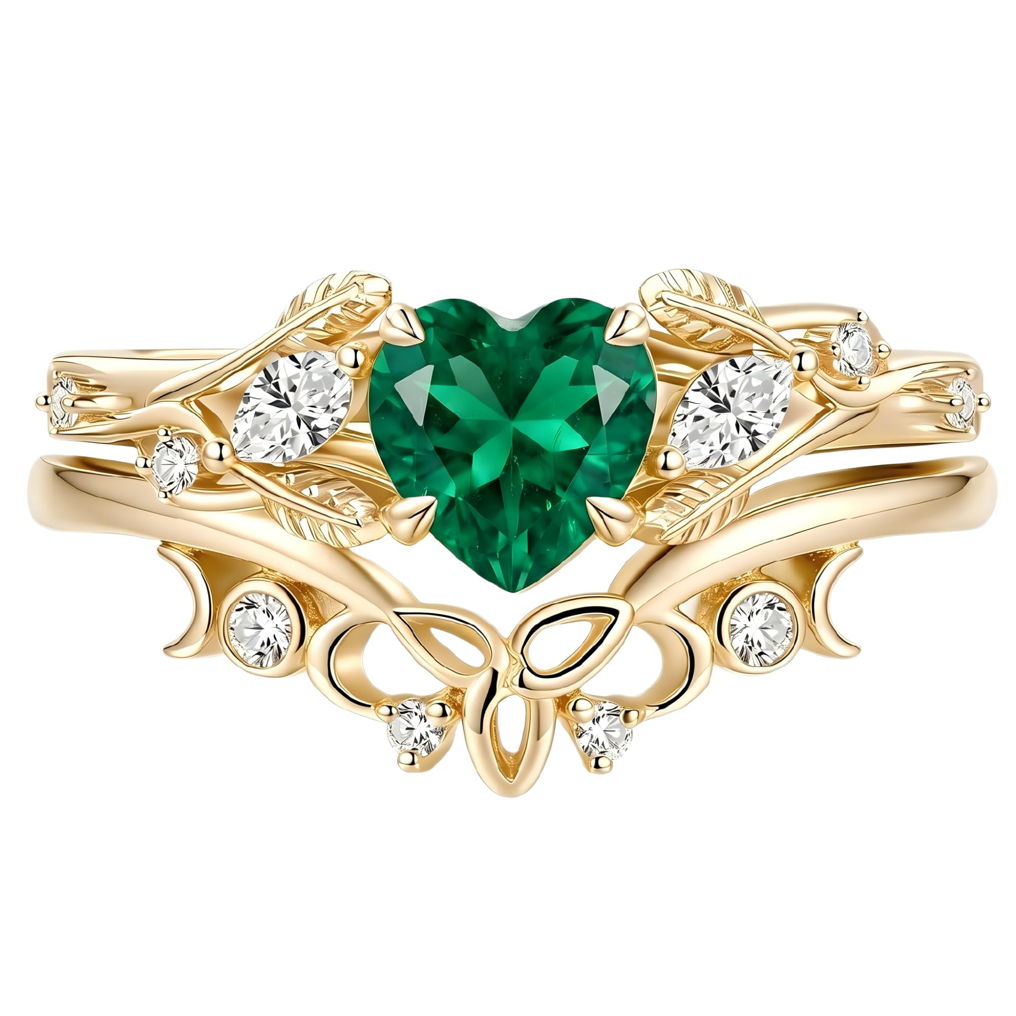 Emerald Ring For Women One To Three Carat In 10K 14K Or 18K Gold May Birthstone Wedding Promise Ring Free Engraving