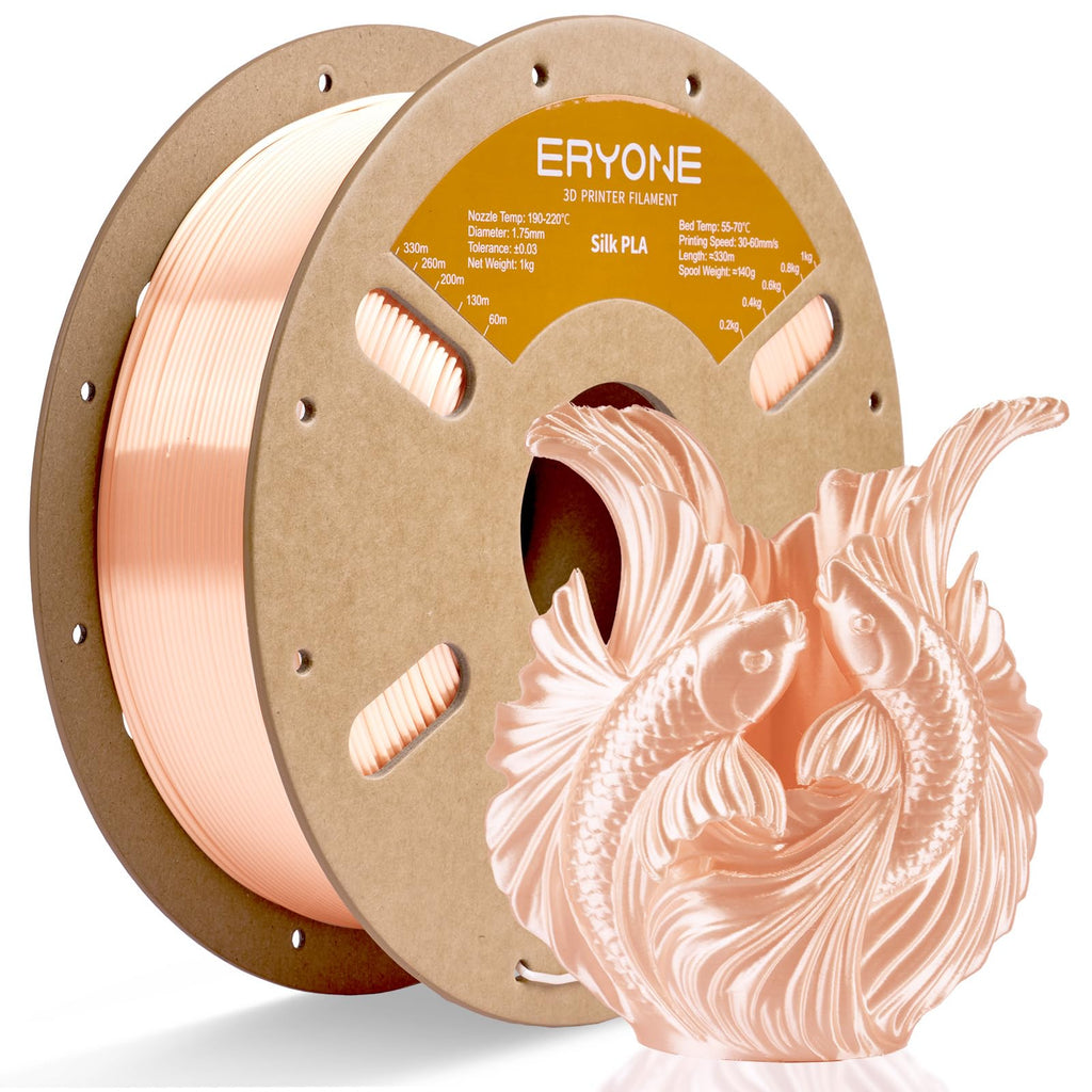 ERYONE Silk Tri Color PLA Filament 3D Printer 1.75mm +/- 0.03mm, Multicolor Filament Tricolor PLA Bundle 2KG Cardboard Spool, Red Blue Green