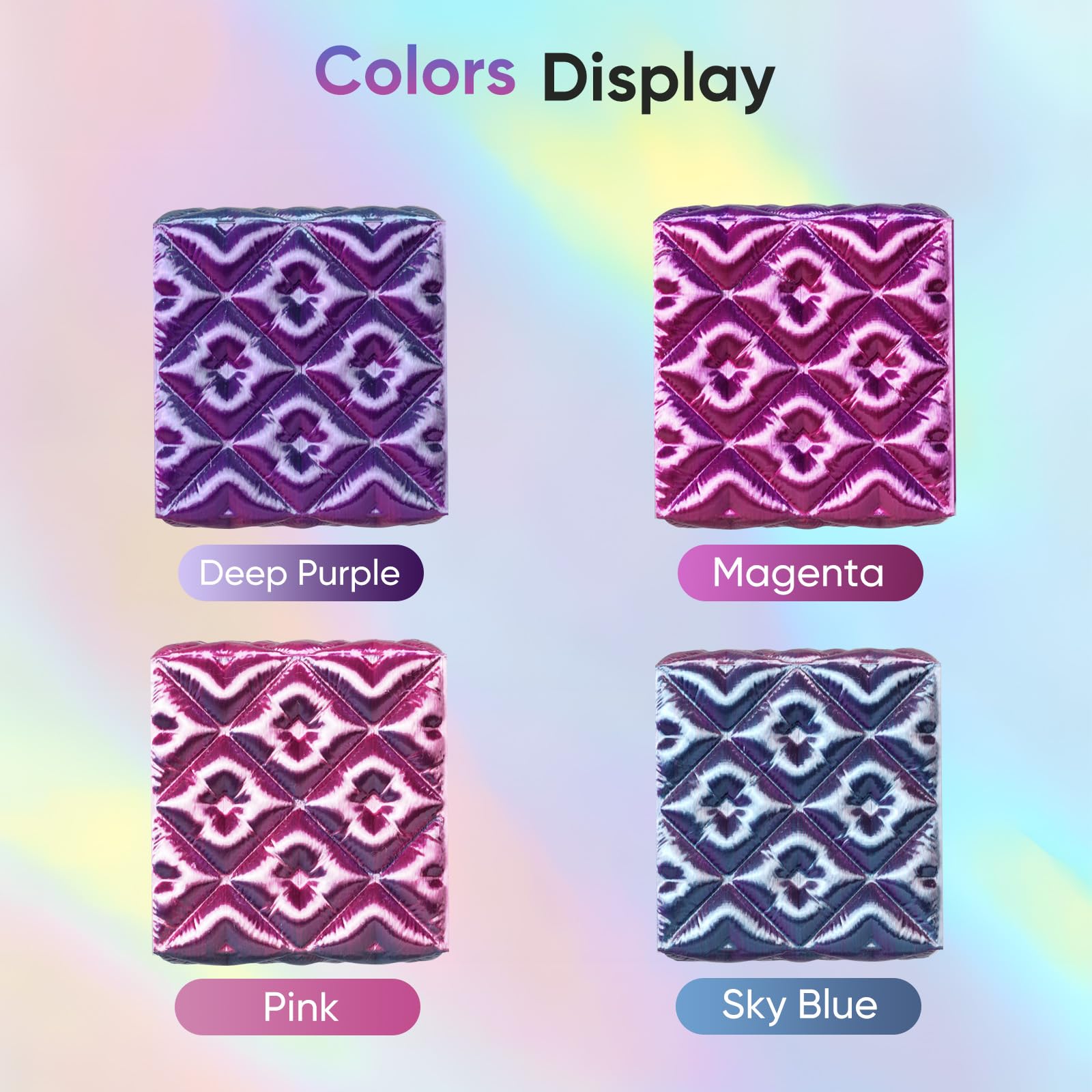 ERYONE Silk Filament PLA+ 1.75mm Shiny 3D Printer Filament, Multicolor PLA 4 in 1, 1kg (2.2LBS)/Spool, HS Silk Quadruple Color Aurora Dream (Teal Green & Violet & Electric Pink & Indigo)