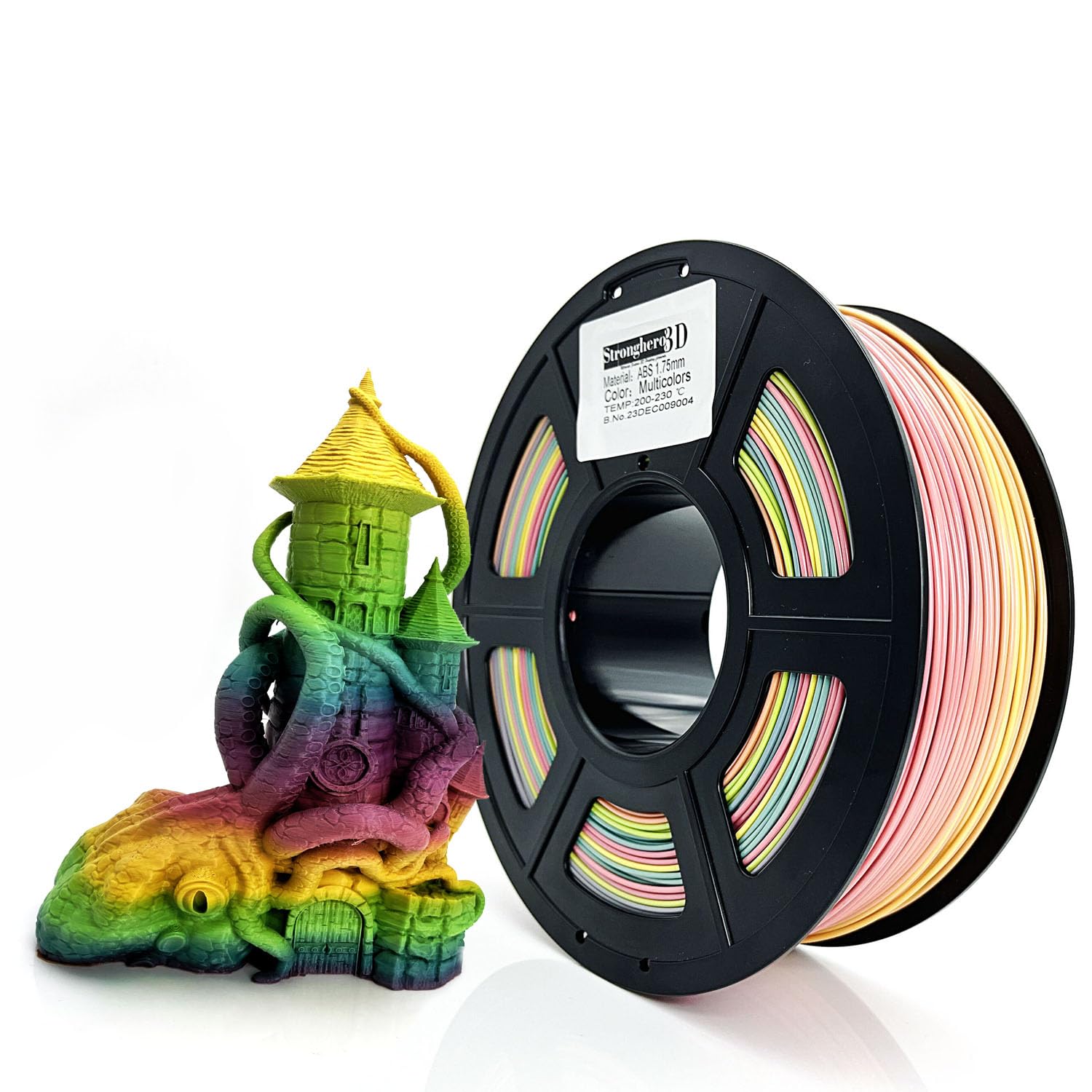 PLA Rainbow Silk Filament,Multi Color,Net Weight 1kg(2.2lbs) Accuracy +/-0.05mm