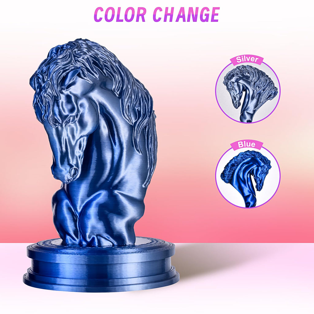 ERYONE Silk Filament PLA+ 1.75mm Shiny 3D Printer Filament, Multicolor PLA 4 in 1, 1kg (2.2LBS)/Spool, HS Silk Quadruple Color Aurora Dream (Teal Green & Violet & Electric Pink & Indigo)