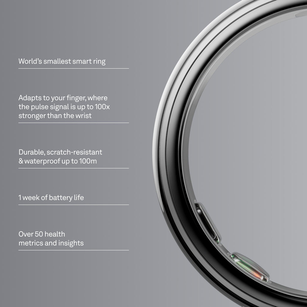 Oura Ring World’s Smallest Smart Ring - Sleep, Activity, Health, AI Advisor, Size Before You Buy, Android & iOS Compatible
