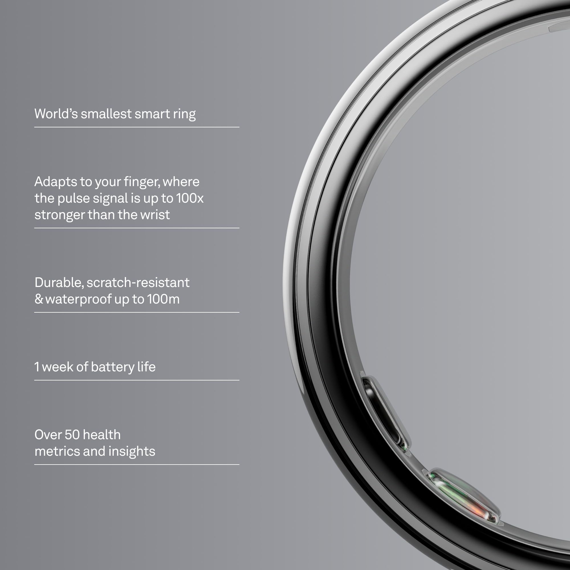 Oura Ring World’s Smallest Smart Ring - Sleep, Activity, Health, AI Advisor, Size Before You Buy, Android & iOS Compatible