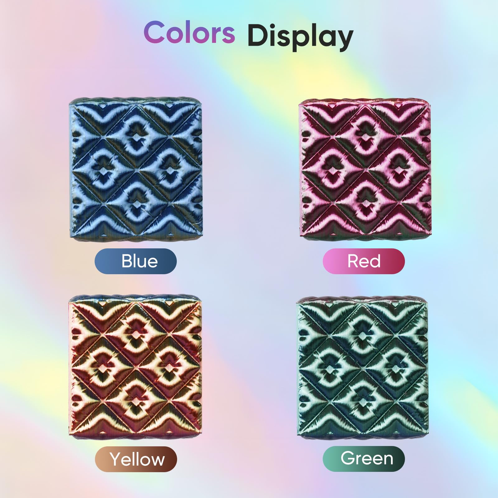 ERYONE Silk Filament PLA+ 1.75mm Shiny 3D Printer Filament, Multicolor PLA 4 in 1, 1kg (2.2LBS)/Spool, HS Silk Quadruple Color Aurora Dream (Teal Green & Violet & Electric Pink & Indigo)