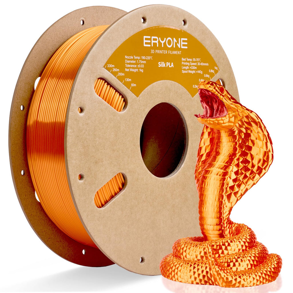 ERYONE Silk Tri Color PLA Filament 3D Printer 1.75mm +/- 0.03mm, Multicolor Filament Tricolor PLA Bundle 2KG Cardboard Spool, Red Blue Green