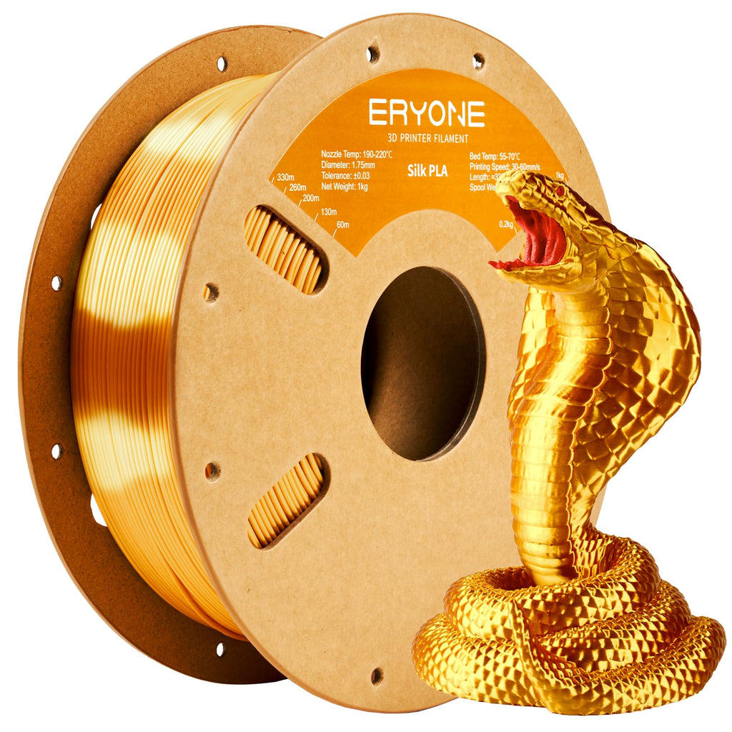 ERYONE Silk Tri Color PLA Filament 3D Printer 1.75mm +/- 0.03mm, Multicolor Filament Tricolor PLA Bundle 2KG Cardboard Spool, Red Blue Green