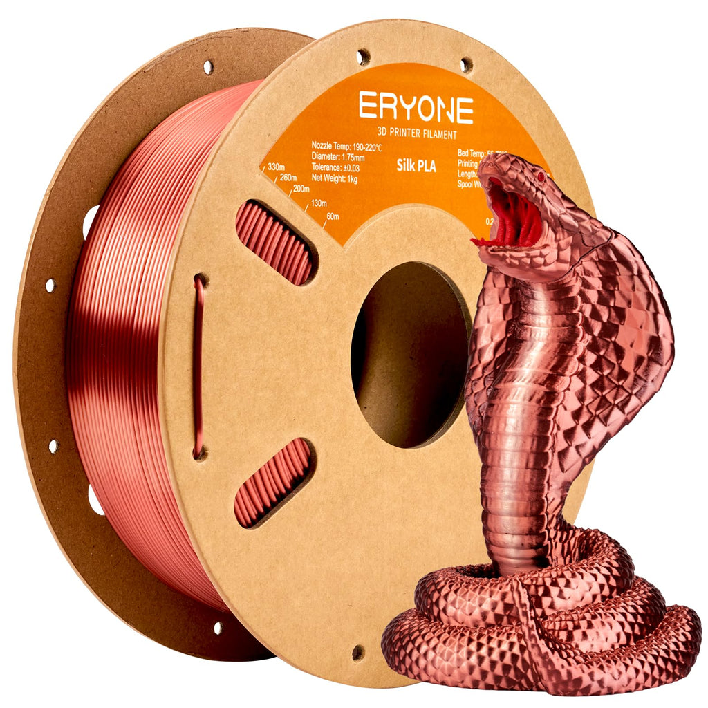 ERYONE Silk Tri Color PLA Filament 3D Printer 1.75mm +/- 0.03mm, Multicolor Filament Tricolor PLA Bundle 2KG Cardboard Spool, Red Blue Green