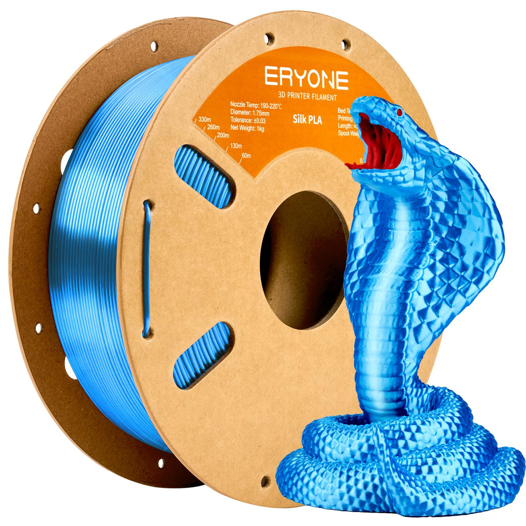 ERYONE Silk Tri Color PLA Filament 3D Printer 1.75mm +/- 0.03mm, Multicolor Filament Tricolor PLA Bundle 2KG Cardboard Spool, Red Blue Green