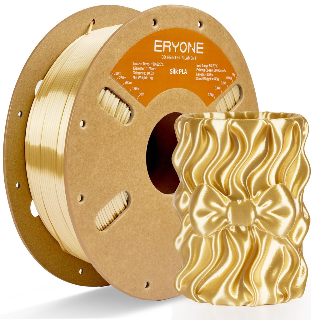 ERYONE Silk Tri Color PLA Filament 3D Printer 1.75mm +/- 0.03mm, Multicolor Filament Tricolor PLA Bundle 2KG Cardboard Spool, Red Blue Green