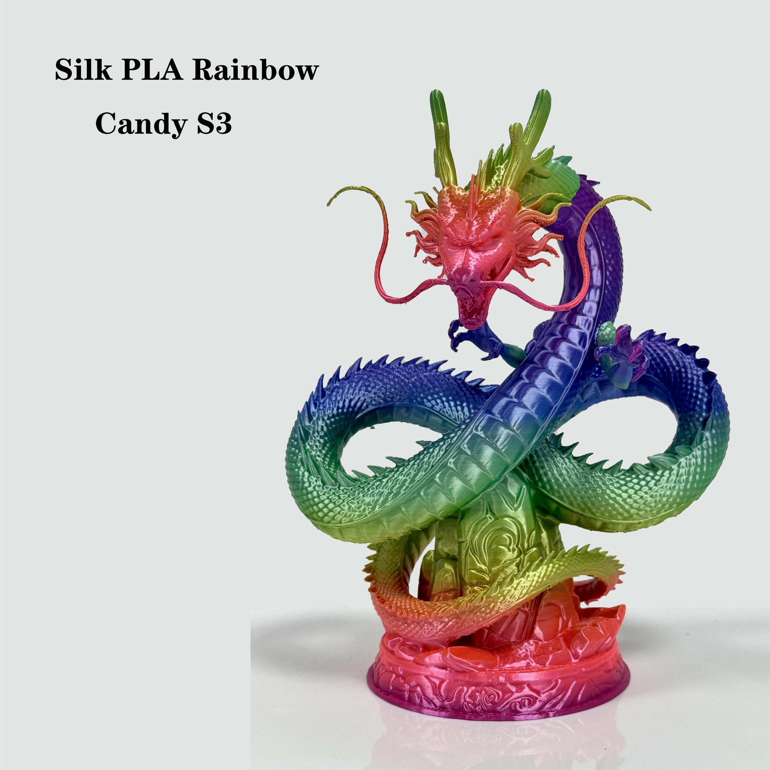 PLA Rainbow Silk Filament,Multi Color,Net Weight 1kg(2.2lbs) Accuracy +/-0.05mm