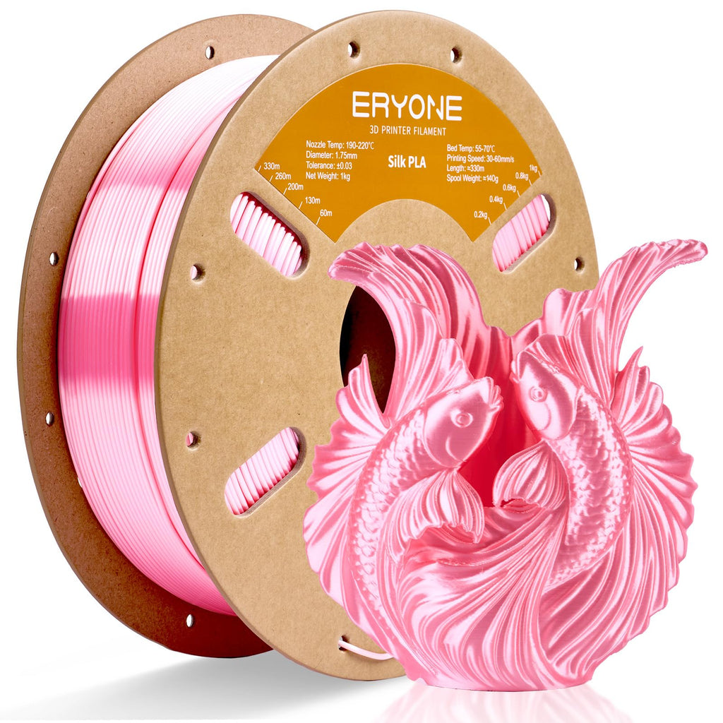 ERYONE Silk Tri Color PLA Filament 3D Printer 1.75mm +/- 0.03mm, Multicolor Filament Tricolor PLA Bundle 2KG Cardboard Spool, Red Blue Green