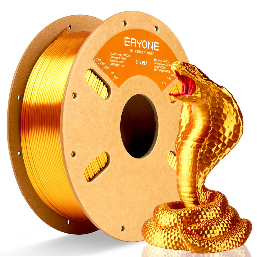 ERYONE Silk Tri Color PLA Filament 3D Printer 1.75mm +/- 0.03mm, Multicolor Filament Tricolor PLA Bundle 2KG Cardboard Spool, Red Blue Green