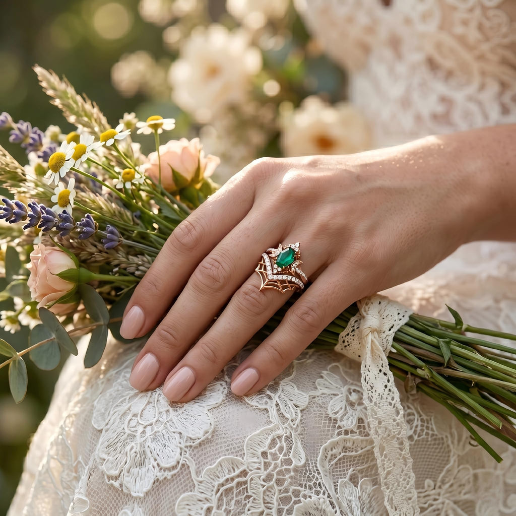 1-3CT Emerald Rings for Women 10K /14K /18K Solid Gold Emerald Engagement Ring May Birthstone Gemstone Wedding Promise Ring for Her Free Engraving