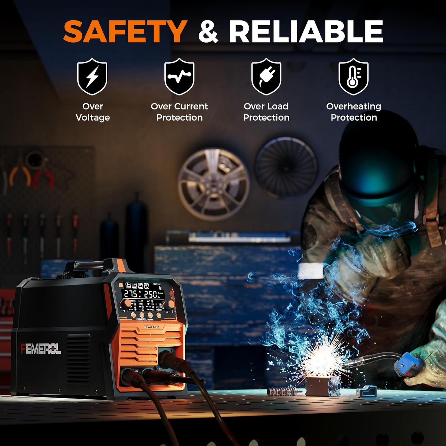 Femerol 250A Multi Process Welder For Home Garage And Shop