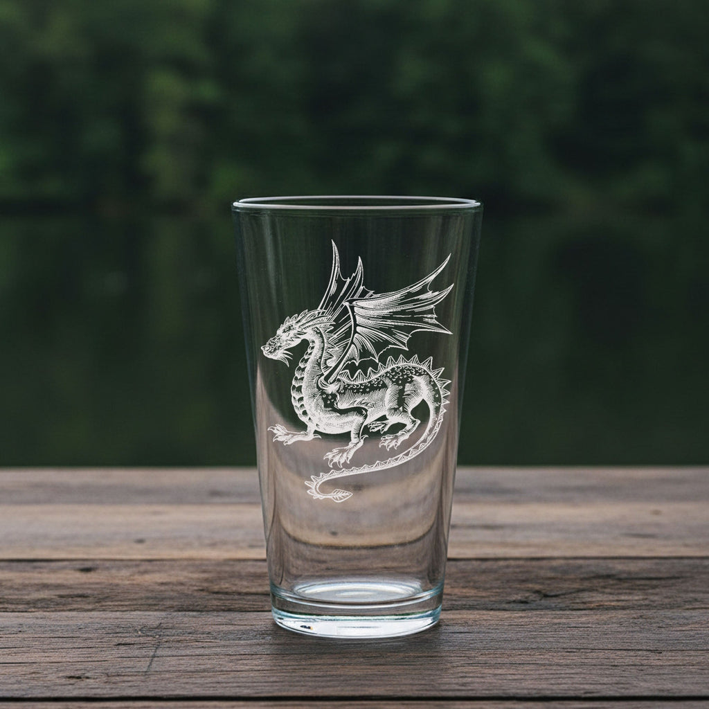 Dragon Laser Engraved Glasses