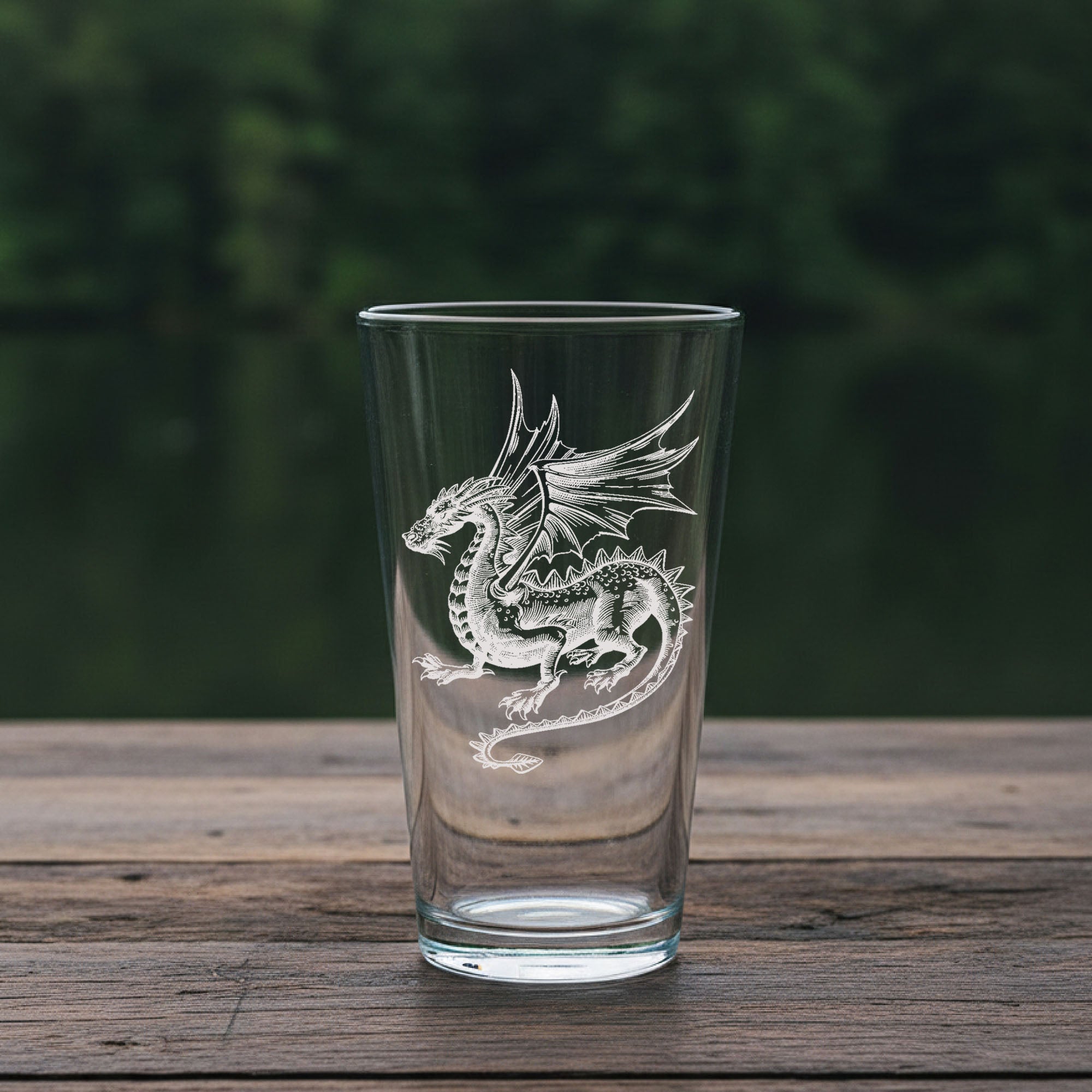 Dragon Laser Engraved Glasses