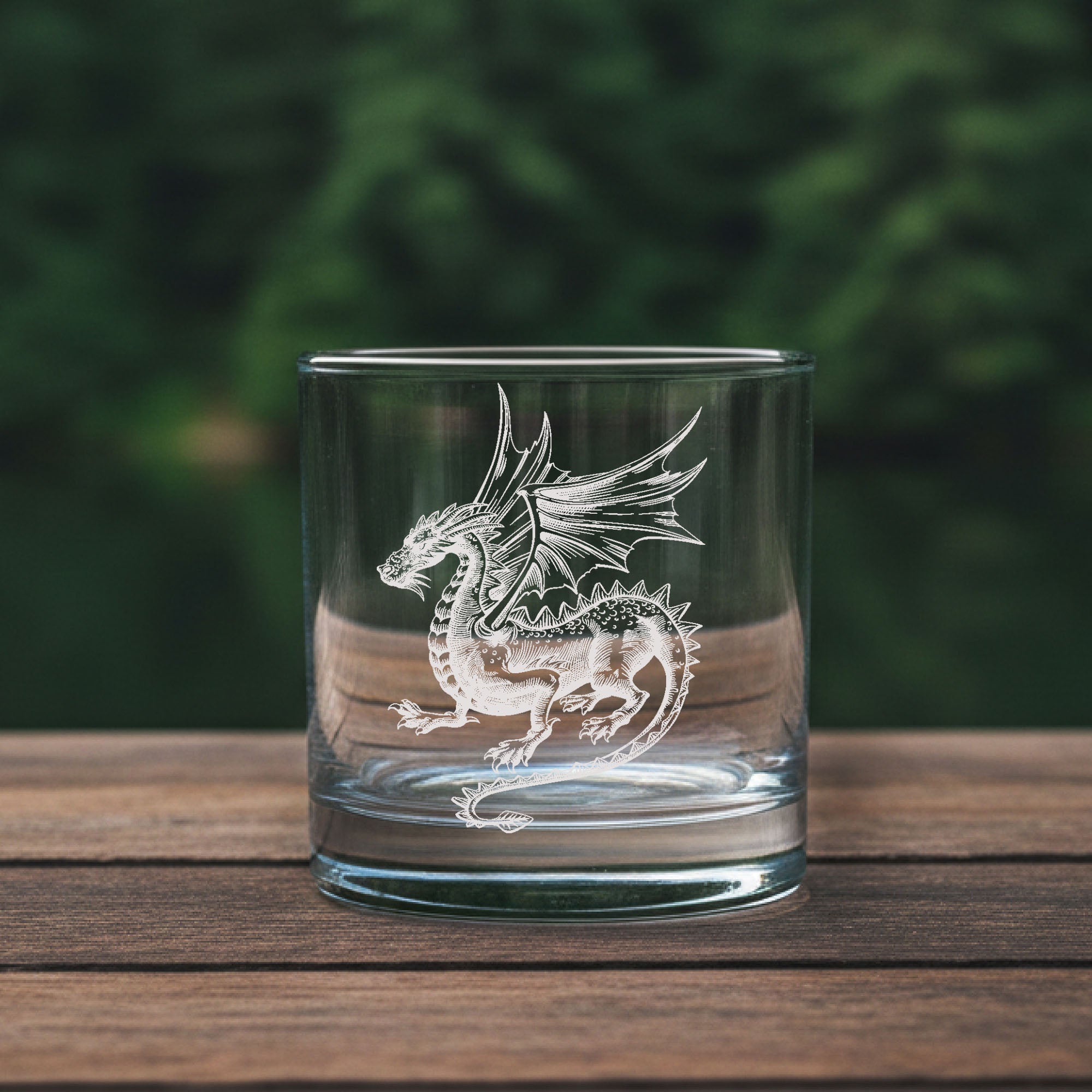 Dragon Laser Engraved Glasses