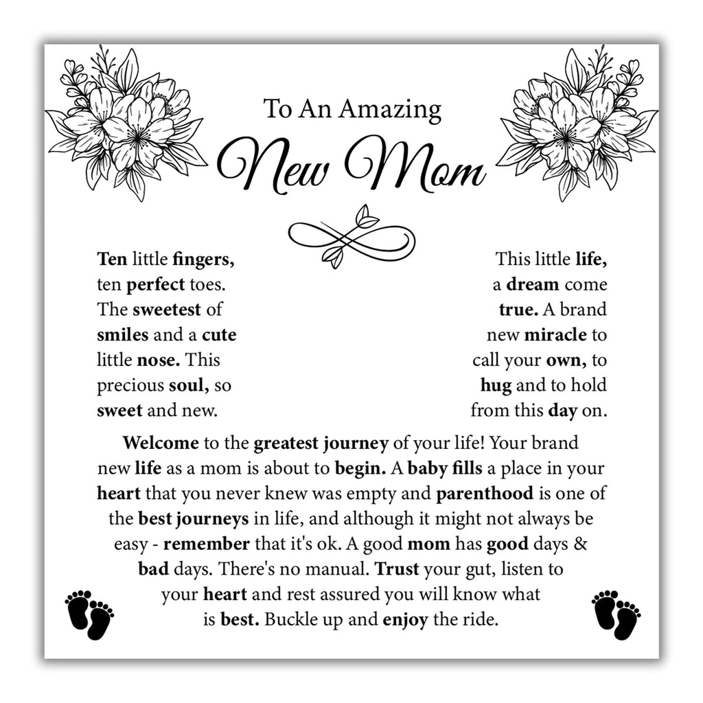 TRYNDI™ To My Amazing New Mom Floating Heart Necklace With Authentic Swarovski Crystals