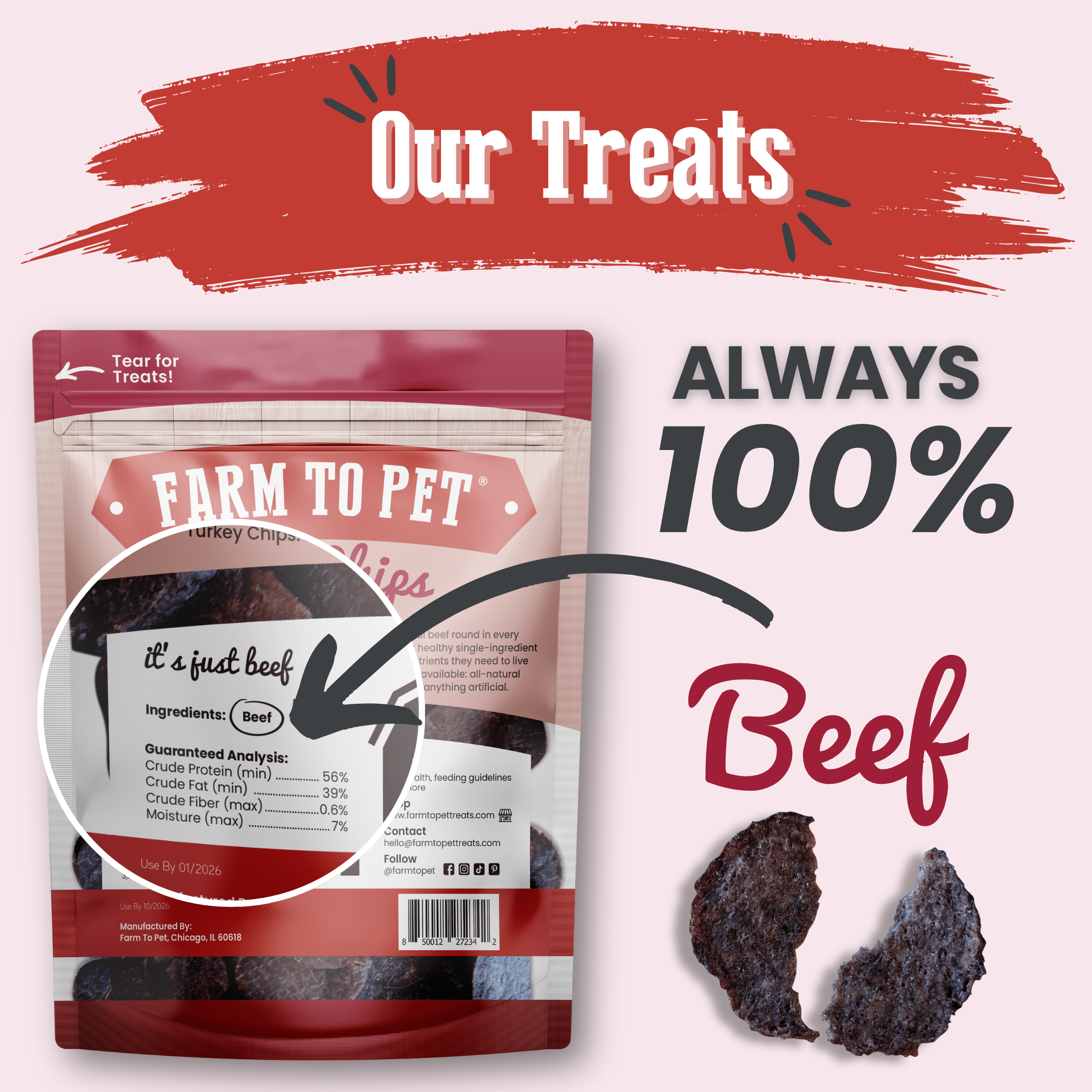 Beef Chips Dog Treats