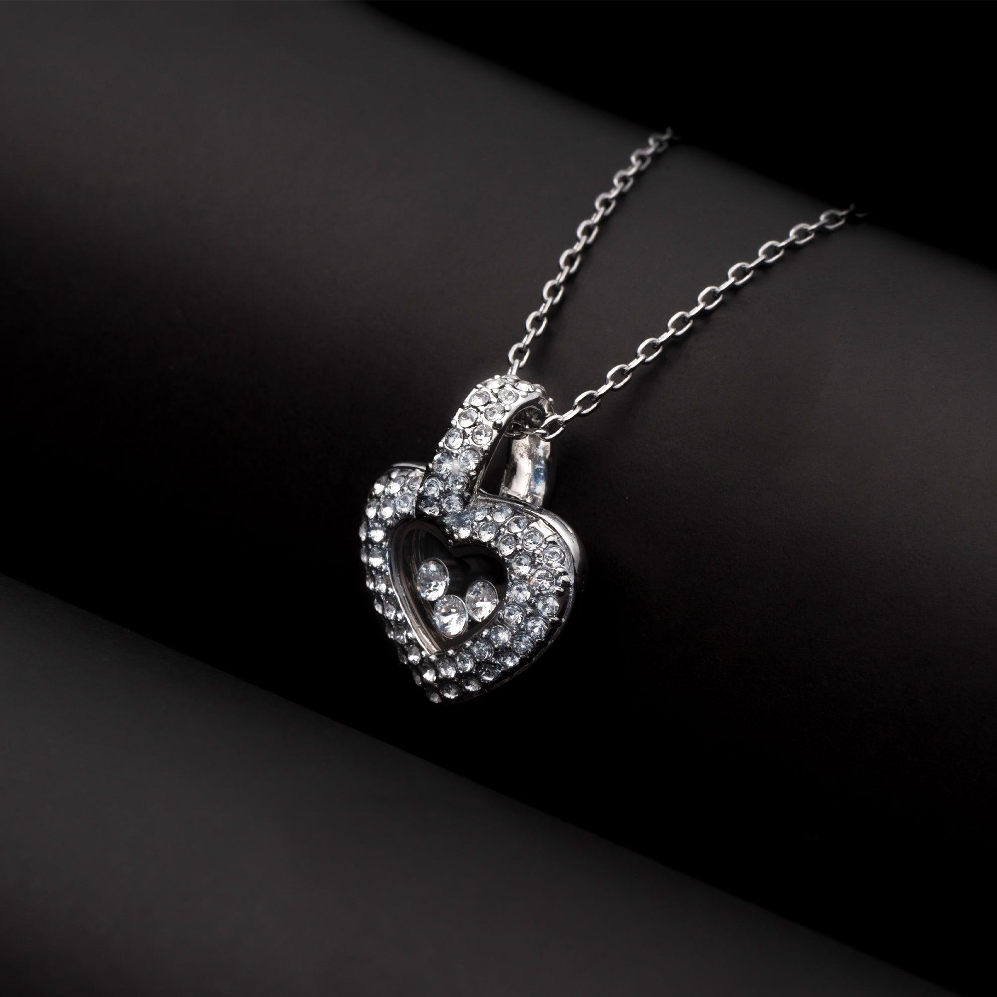 To My Loving Mom - You Are My First Home - Tryndi Floating Heart Necklace