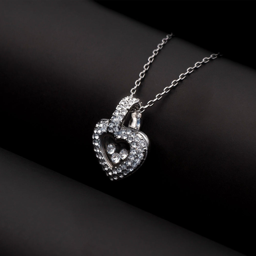 TRYNDI™ To My Beautiful Daughter-in-Law Floating Heart Necklace With Authentic Swarovski Crystals