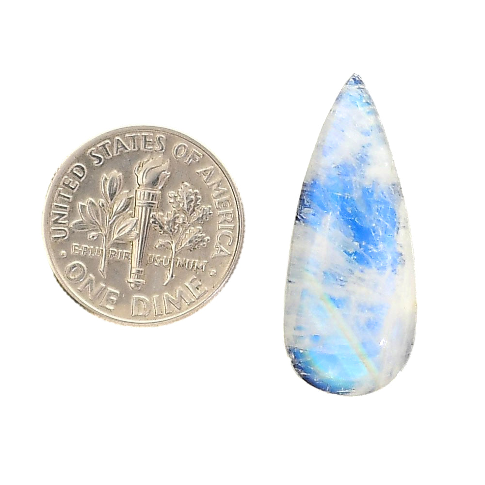 Rainbow Moonstone 11.7x28.1x7 mm Pear Shape Polished Gemstone LS88-05406