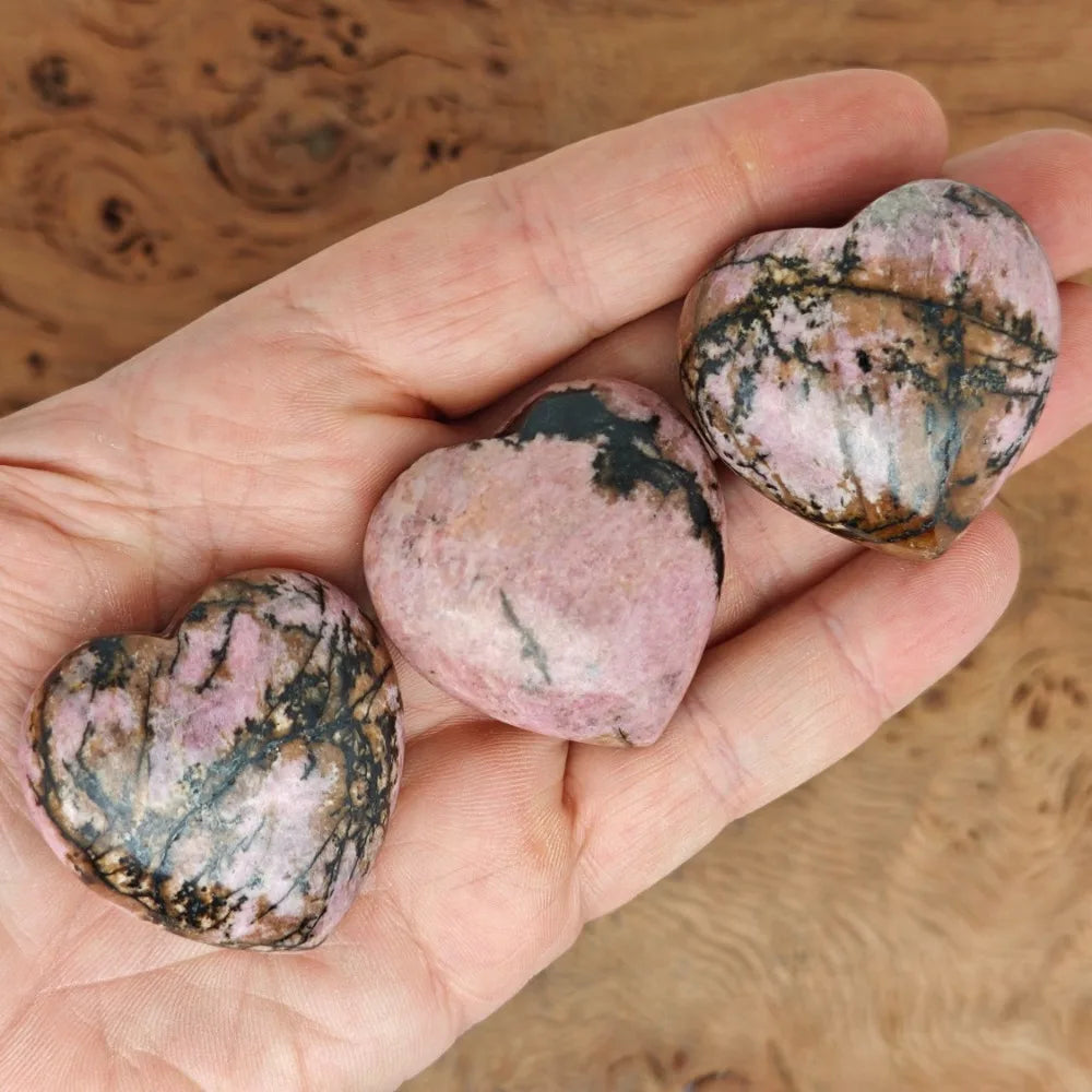 Natural Rhodonite Crystal Heart,