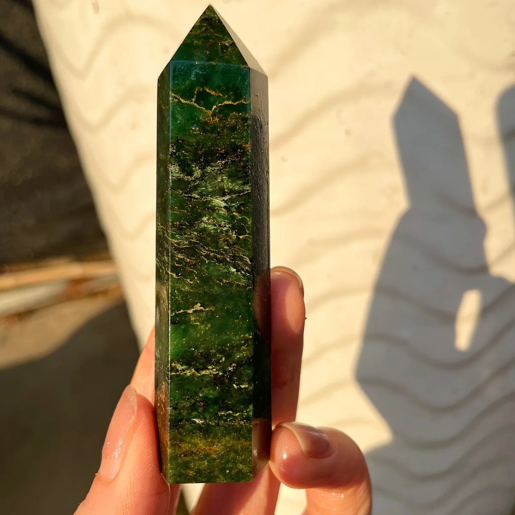 Natural Emerald Single Pointed Quad, Natural Wand Tower, Interior Decoration, Meditation, Energy, Holiday Gift