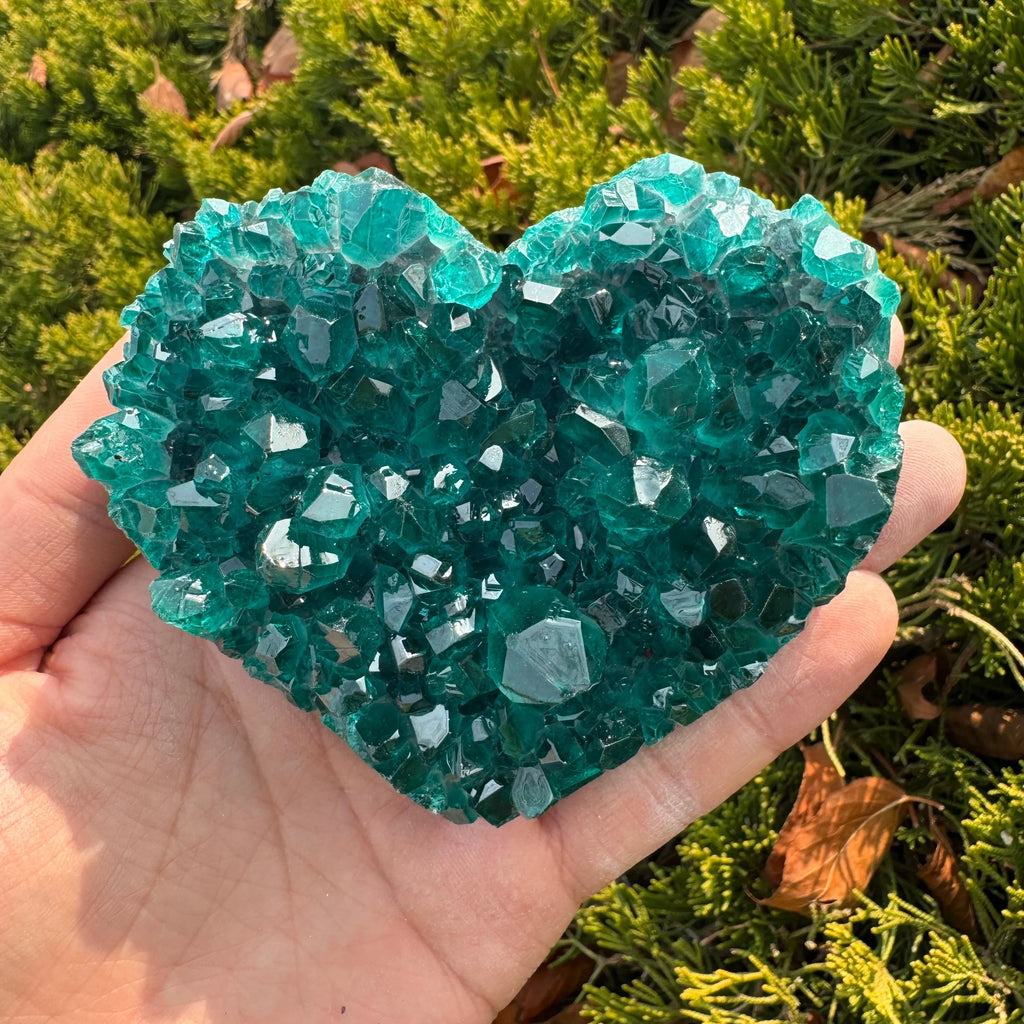unique crystal heart ornament cluster,