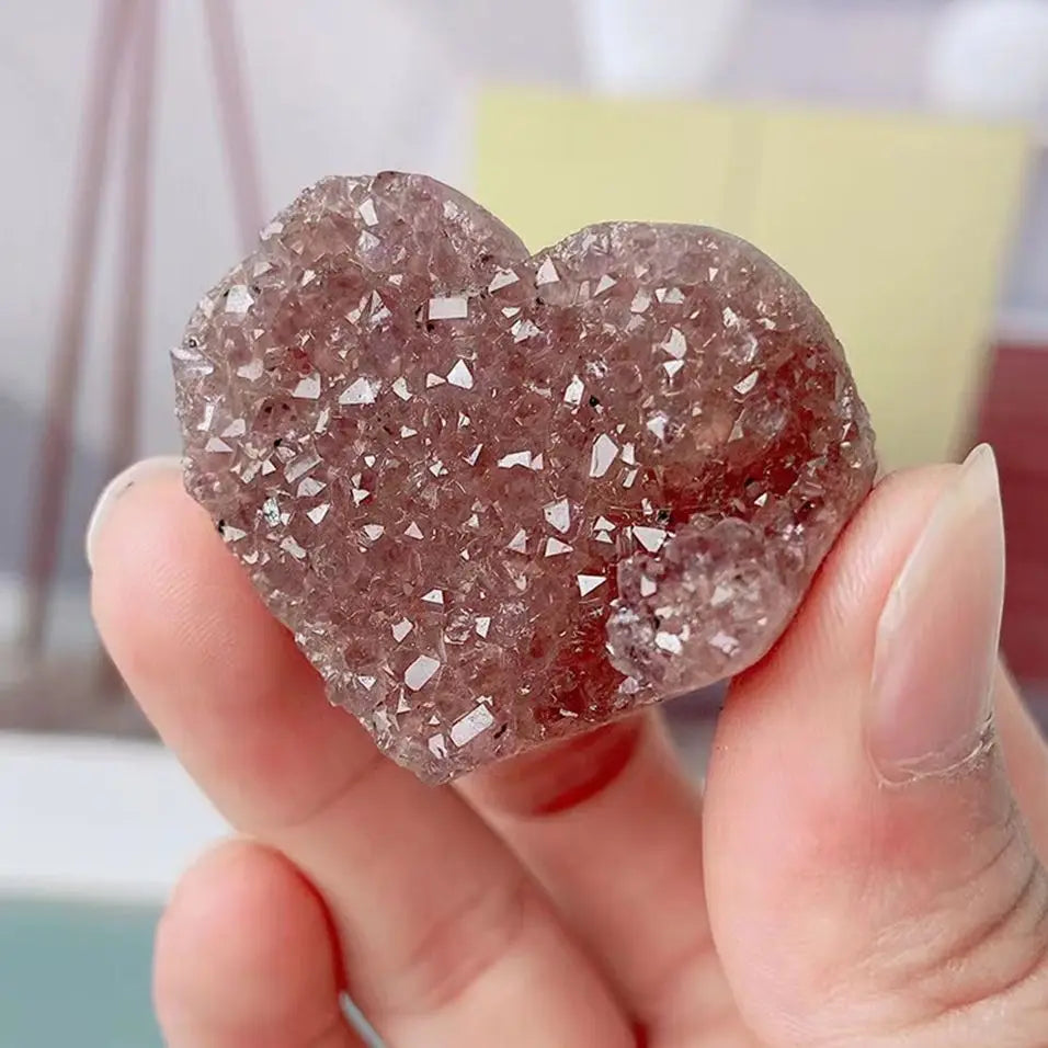 Natural Purple Amethyst Cluster Heart Shape Rough