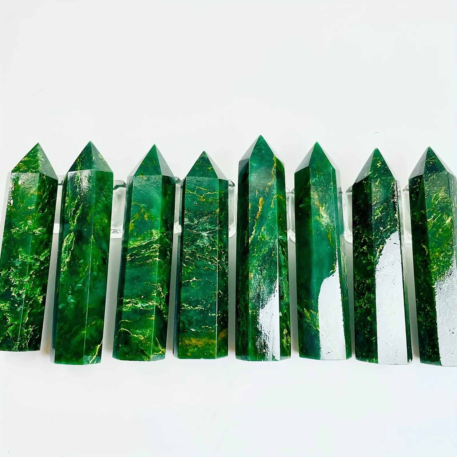 Natural Emerald Single Pointed Quad, Natural Wand Tower, Interior Decoration, Meditation, Energy, Holiday Gift