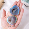 1pc Natural Crystal Aura Agate Crystal Cave Love Palmstone