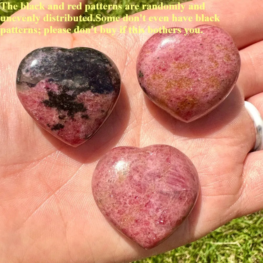 Natural Rhodonite Crystal Heart,