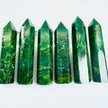 Natural Emerald Single Pointed Quad, Natural Wand Tower, Interior Decoration, Meditation, Energy, Holiday Gift