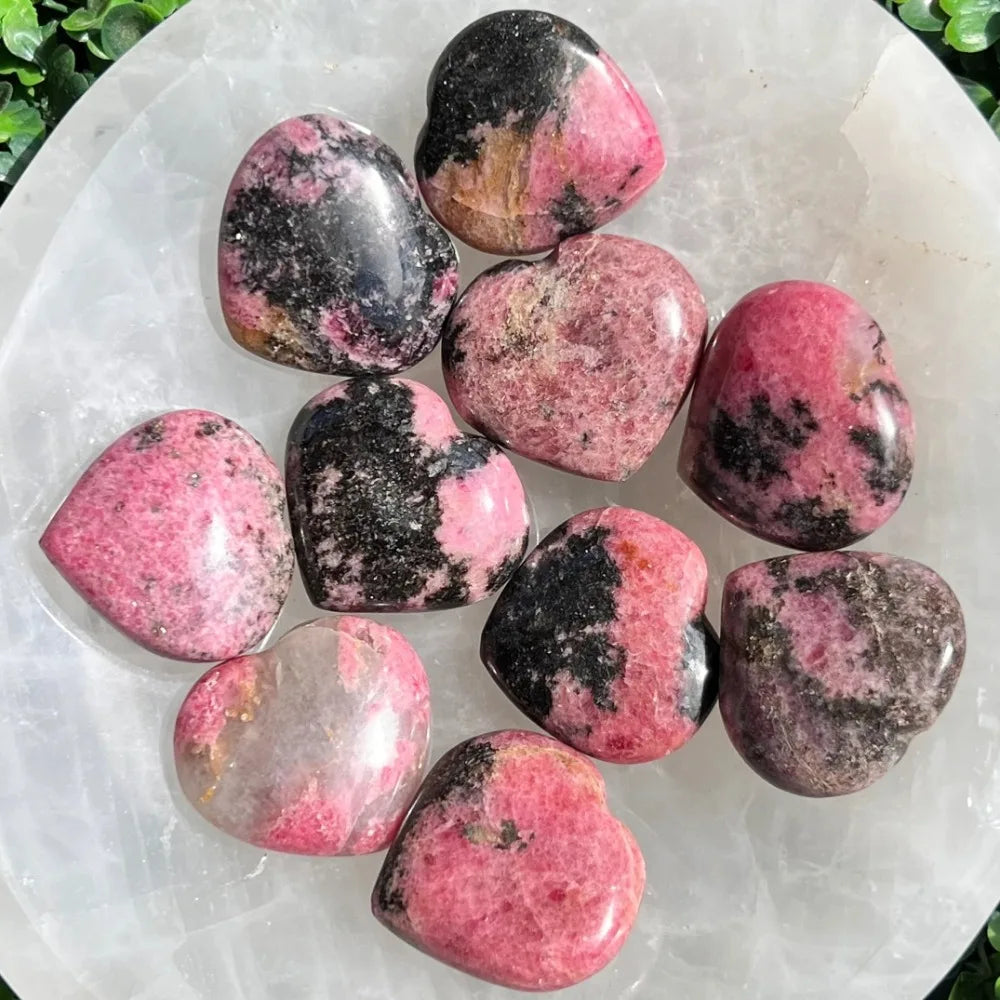 Natural Rhodonite Crystal Heart,