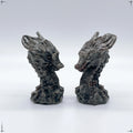Natural Yooperlite Crystal Quartz Dragon Head Hand Carved