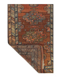 Canvello Rust Fine hand Knotted Azarbijan Kazak Runner - 3'2'' X 8'2''