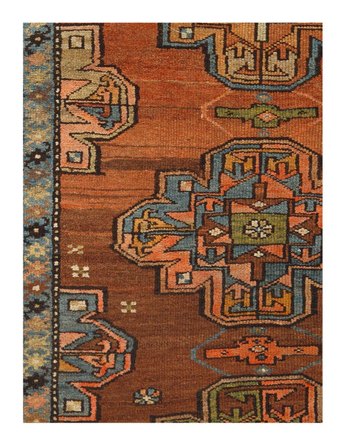 Canvello Rust Fine hand Knotted Azarbijan Kazak Runner - 3'2'' X 8'2''