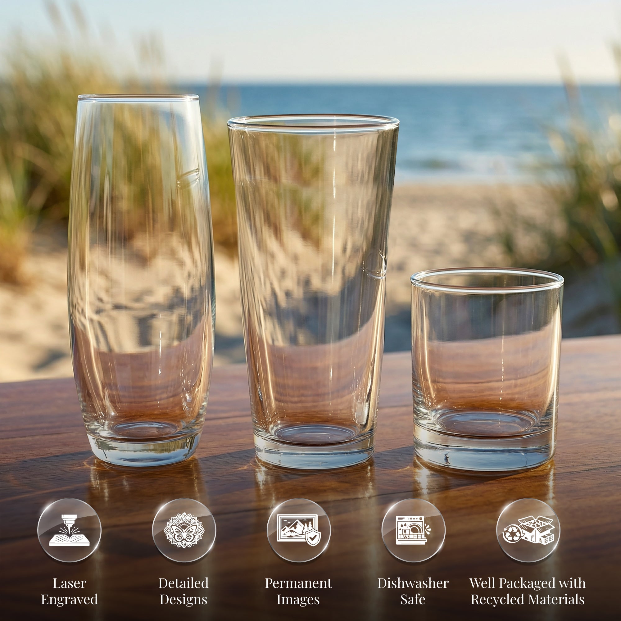 Dragon Laser Engraved Glasses