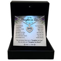 TRYNDI™ To My Beautiful Daughter-in-Law Floating Heart Necklace With Authentic Swarovski Crystals