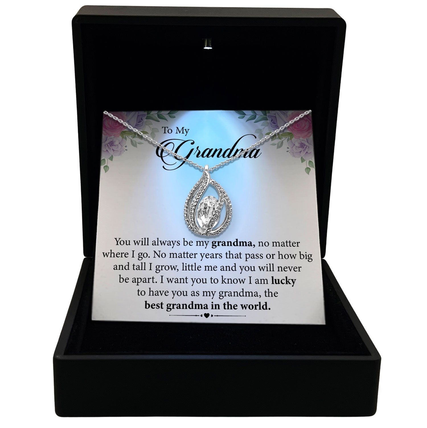 TRYNDI™ To My Grandma Birdcage Necklace With Authentic Swarovski Crystals