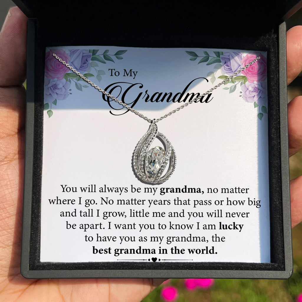 TRYNDI™ To My Grandma Birdcage Necklace With Authentic Swarovski Crystals