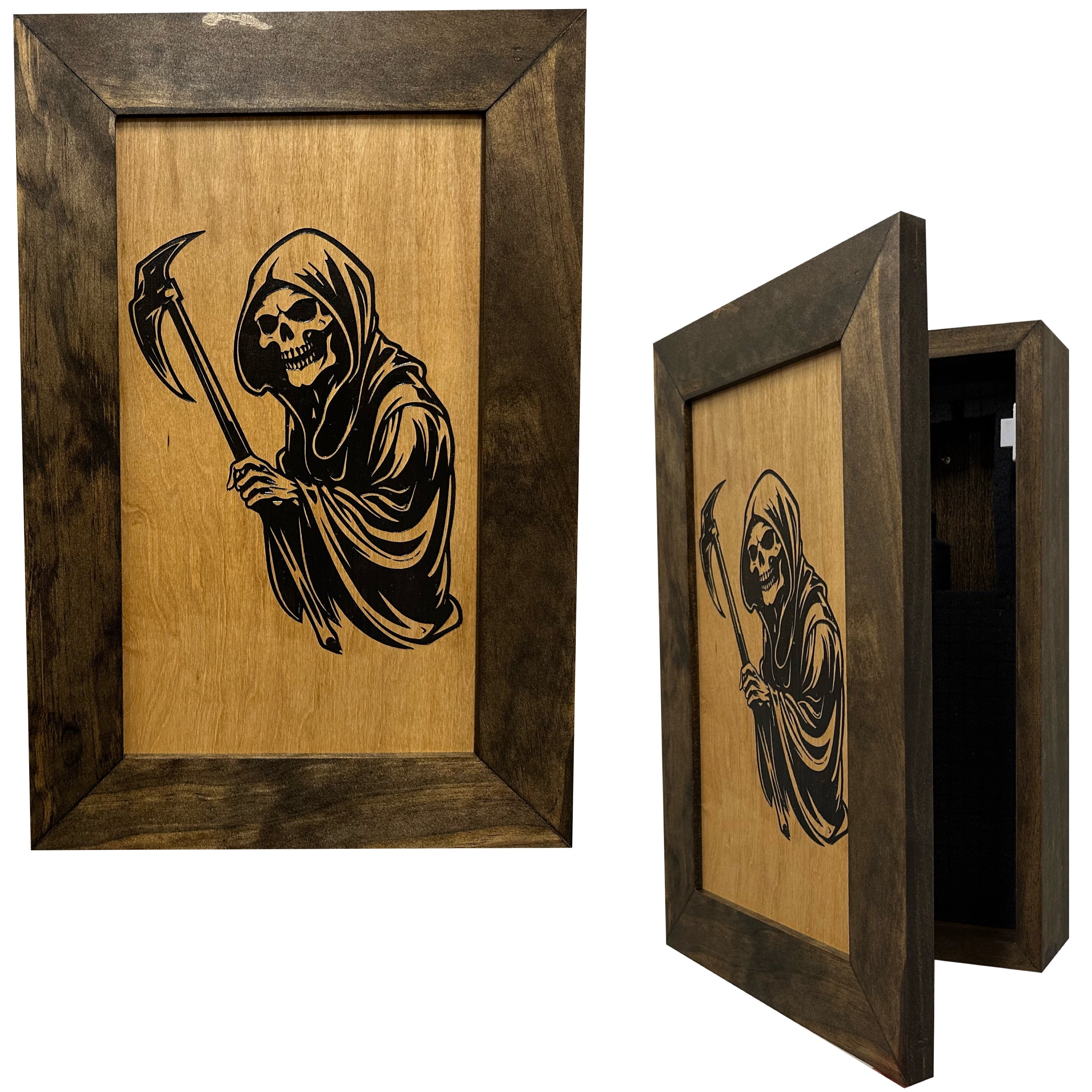 Grim Reaper Hidden Gun Safe Concealment Shelf Handmade in the USA