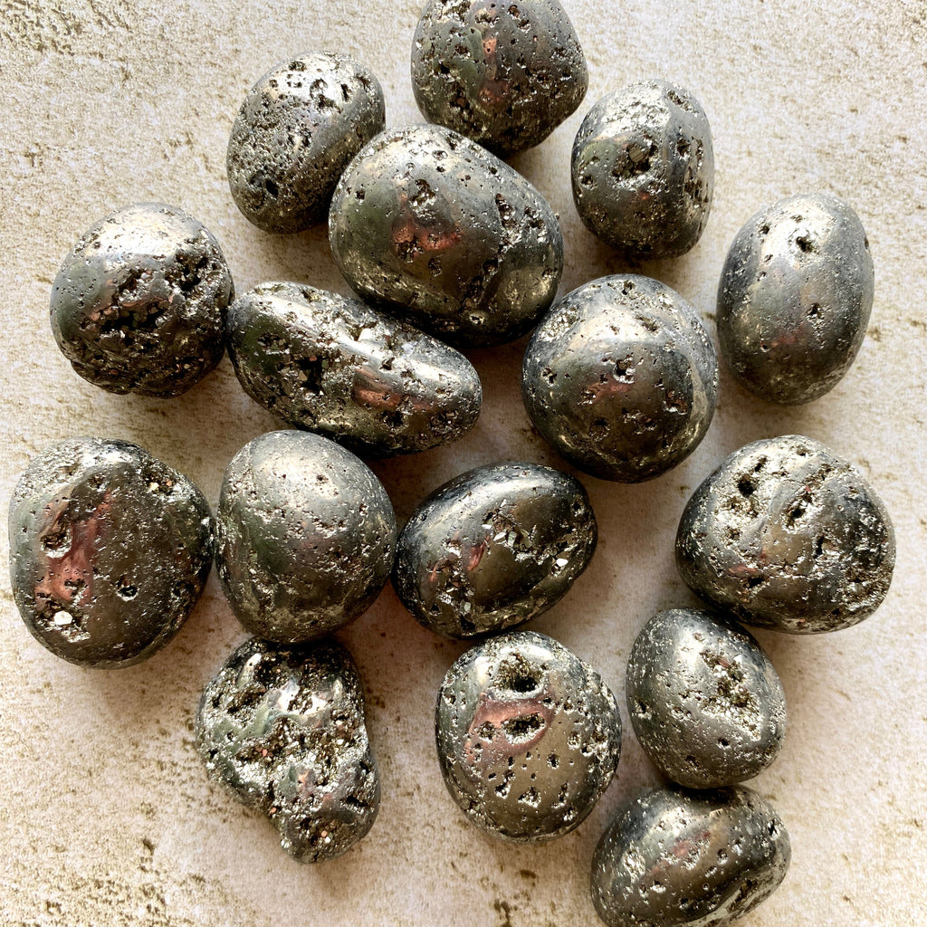 Tumbled Pyrite