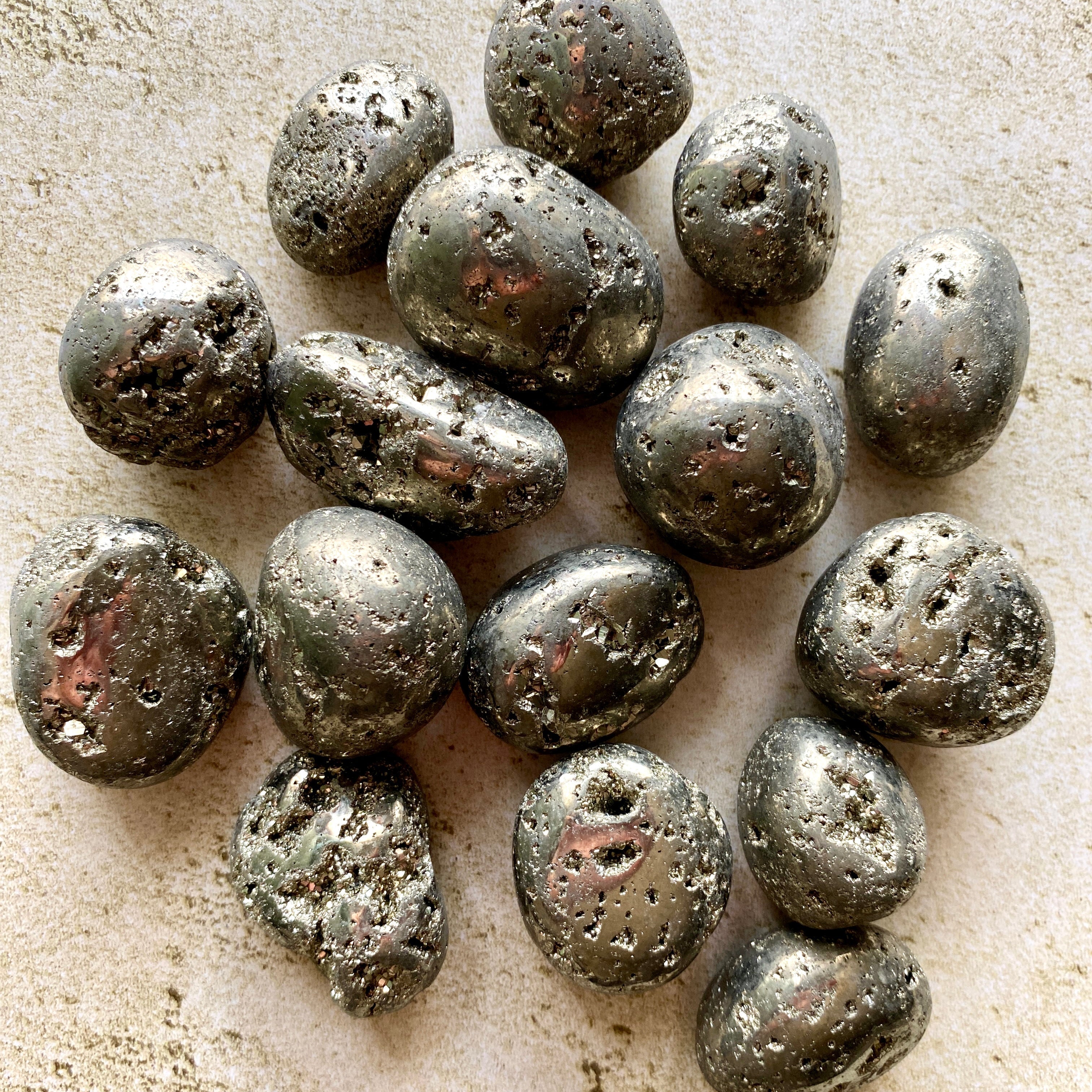 Tumbled Pyrite